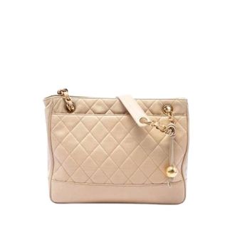 Chanel Pre-owned Quilted Shoulder Bag - Dames - Pre-owned - Beige - Maat: ONE Size Leer
