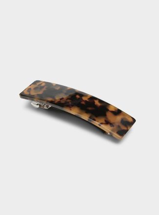 Simons Womens Rectangular tortoiseshell barrette