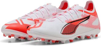 Puma Unisex Ultra 5 PRO MG Soccer Shoe, White Black-Glowing RED, 10.5 UK