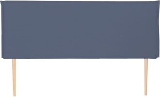Really Nice Things Cabecero tapizado de tela 100% lino azul 145x100 cm