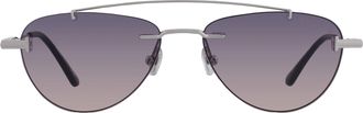 Tom Ford Astor-02 Smoke Gradient Pilot Unisex Sunglasses FT1356 16B 55