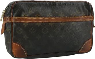 Louis Vuitton Pre-owned Canvas clutches - Dames - Vintage Clutch - Bruin - ONE Size - Leer - Vintage