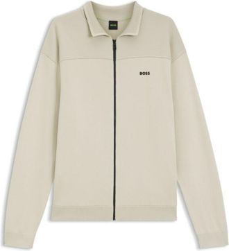 BOSS Zip pipeline cardigan Rolling structured graphic pattern