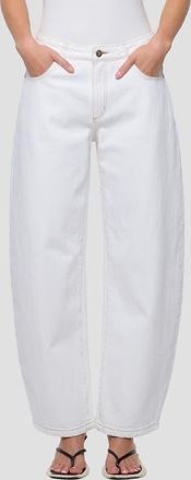 Abrand Barrel Leg Jeans in Porcelian at Nordstrom, Size 25