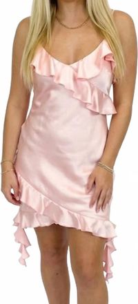 Lulus Wendy Waterfall Ruffle Mini Dress In Pink