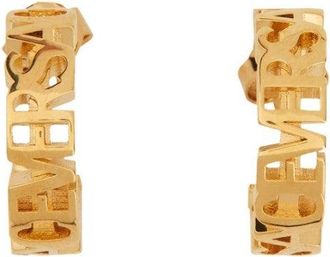 Versace Logo Hoop Earrings