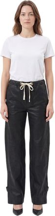 Christophe Lemaire Black Relaxed Drawstring Pants