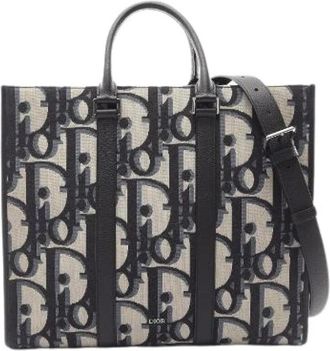 Dior Pre-owned Maxi Dior Oblique 2way Tote Bag - Heren - Vintage Shopper - Veelkleurig - ONE Size - Leer - Vintage