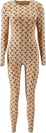 Marine Serre Dames, Jumpsuits & Playsuits, Beige, Maat: L Jersey