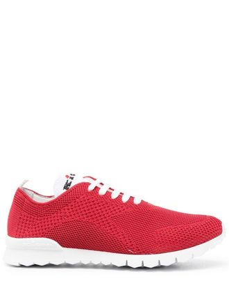 Kiton Sneakers con ricamo - Rosso