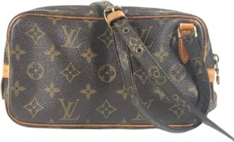 Louis Vuitton Pre-owned Cross Body Bags, female, Brown, Size: ONE SIZE Pre-owned Canvas Cross Body Bag