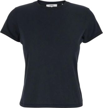 Frame Denim The Baby Tee - Dames - T-shirts - Zwart - L - Katoen - Tops