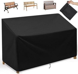 OEM Funda Protectora Para Banco De Jard&iacute;n, 134x66x89 Cm, Impermeable, Oxford, Impermeable, Resistente A La Intemperie Y Al Invierno, Negro