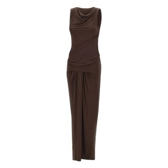 Entire studios Maxi Dresses, female, Brown, Size: XS Drape Dress
