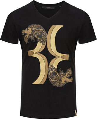 Billionaire Boys Club T-Shirt V-Neck Lion - Heren - T-shirts - Zwart - XS - Katoen - Tops
