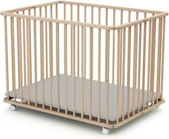 Les Tendances Parc Pliant Rectangulaire - Webaby - Cali - 70 X 100 Cm - Jusqua 24 Mois - Hetre Brut