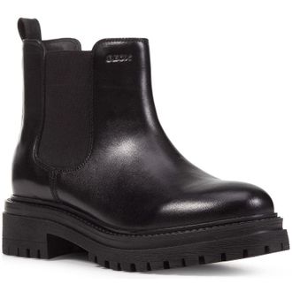 Geox D Iridea B Leren Dames Zwarte Boots