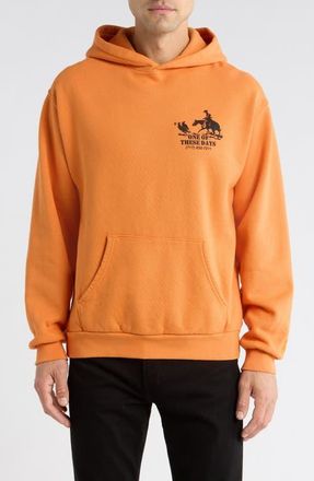 One Of These Days Roundup Fleece Graphic Hoodie in Orange at Nordstrom, Size Xx-Large
