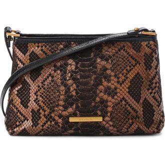 Brahmin Lorelei Croc Embossed Leather Shoulder Bag in Bronze Captivate at Nordstrom