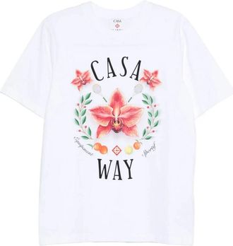 Casablanca Tennis Landscape Classic T-shirt - Heren - T-shirts - Wit - XL - Tops
