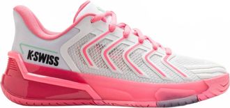 K-Swiss Womens Ultrashot 4 Tennis Shoe In White/neon Pastel Pink/hot Neon Pink