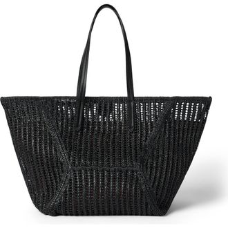 Brunello Cucinelli Techno raffia BC Duo bag in Black at Nordstrom