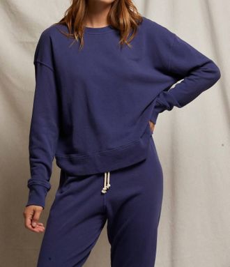 perfectwhitetee Tyler Crewneck Pullover In Dusk