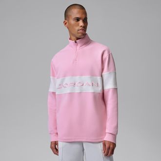 Nike Jordan Mens Jordan Sport Dri-FIT 1/4-Zip Golf Top in Pink | HF9919-690