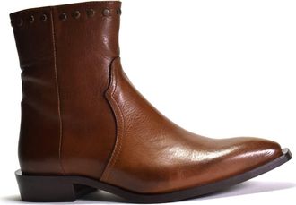 Cordani Womens Piper Western Ankle Boot In Cuoio Leather