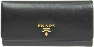 Prada Wallets & Cardholders, female, Black, Size: ONE SIZE Saffiano Leather Wallet