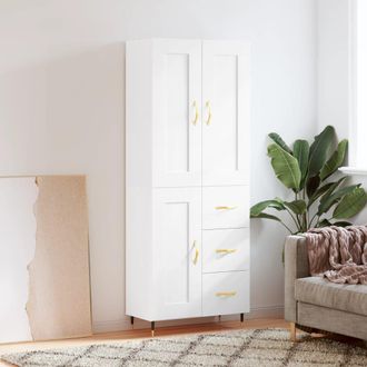 Berkfield Home Highboard White 69.5x34x180 cm Engineered Wood