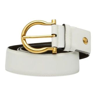 Ferragamo Pre-owned Belts, female, White, Size: ONE SIZE Pre-owned Leather Belt