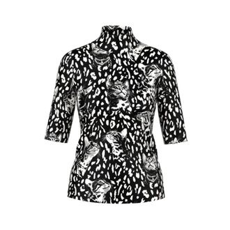 Marc Cain Dames, Tops, Zwart, Maat: 3XL Katoen