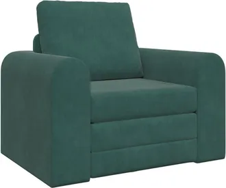 vidaXL Sofa Bed Dark green 98 x 71 x 83 cm Velvet Vidaxl