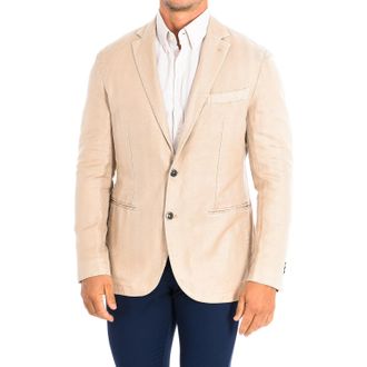 La Martina La Martina Mens Long-sleeved blazer with regular fit HMJA03-TW132 man - Beige - Size EU 50
