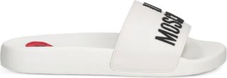 Love Moschino logo slides - White
