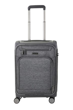 Infinity Leather Unisex Lightweight Soft Suitcases Luggage - Grey - Size Small