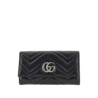 Gucci Leather GG Marmont wallet Woman One Size