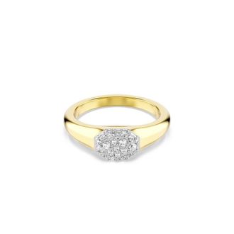 Swarovski Gouden Kristallen Ring - Stijlvol Accent - Dames - Ringen - Geel - 58 MM - Accessoires