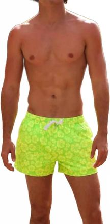 Kulani Kinis Mens Stretch Swim Trunks In Aloha Lime