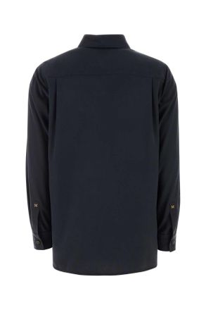 Max Mara 2611111151600 010 Blu Marino Exterior: Silk Camicie Shirt