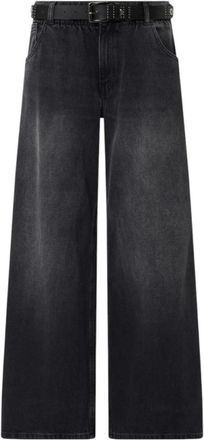 Liu Jo Candy Wide Jeans - Dames - Loose Fit Jeans - Zwart - XS - Katoen - Jeans