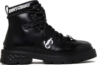 Jimmy Choo London Marlow Wandelschoenen - Heren - Veterlaarzen - Zwart - 44 EU - Leer - Schoenen
