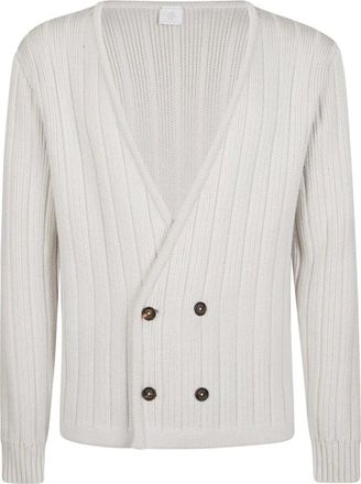 Eleventy Truien & Vesten, Heren, Beige, L, Wol, Dubbelbreasted wollen vest