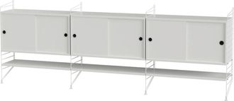 String Furniture String - Sideboard, 240 x 85 x 30 cm, weiss / weiss