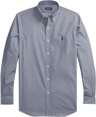 Polo Ralph Lauren mini check.pattern cotton shirt - men - Elastane/Cotton - S - Blue