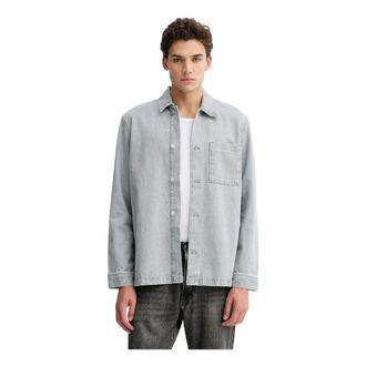 Marc O'Polo Overhemden, Heren, Grijs, L, Denim, Denim Overshirt
