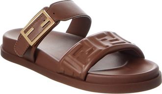 Fendi Feel FF Leather Sandal