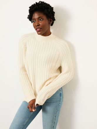 Fat Face FatFace Hazel Ivory Longline Knitted Jumper