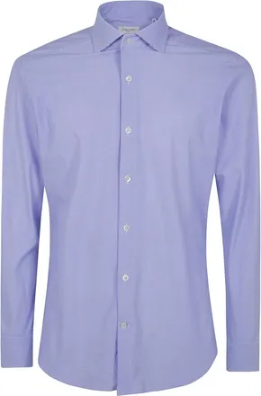 Tintoria Mattei Overhemden, Heren, Blauw, M, Katoen, Technical Shirt